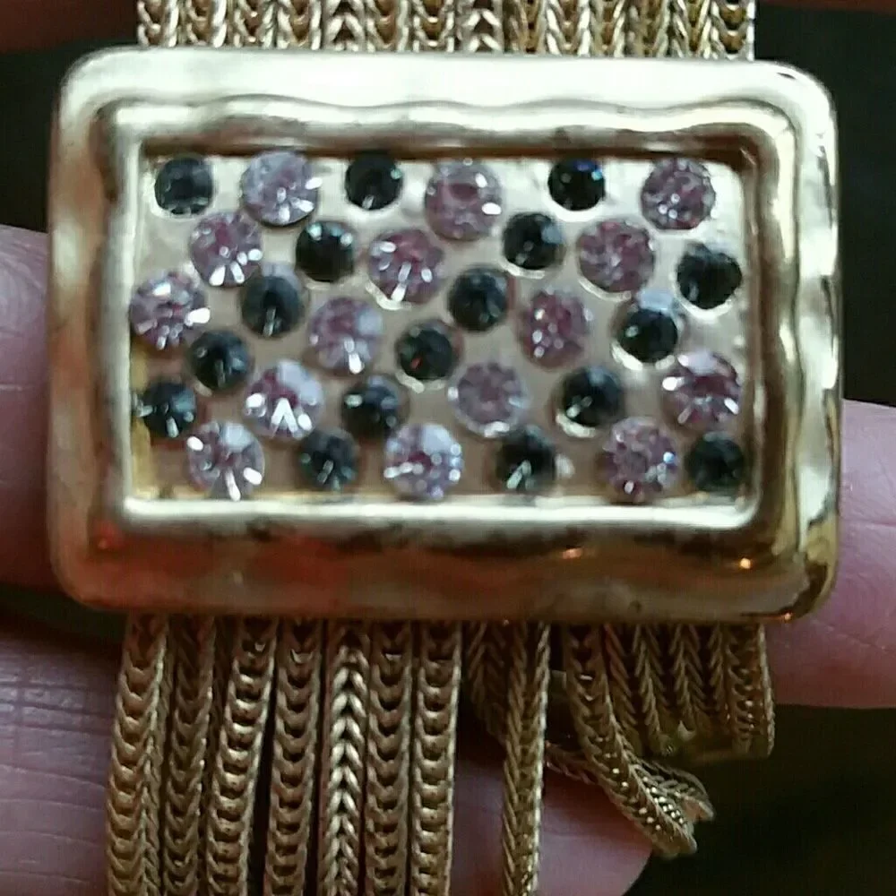Traded !!!♡♡♡!!!GORGEOUS GOLD AND CRYSTALS BRACELET - Picture 4 of 6
